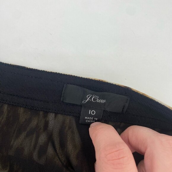 J. Crew Womens Skirt Size 10 Pleated Leopard Midi - Picture 6 of 9